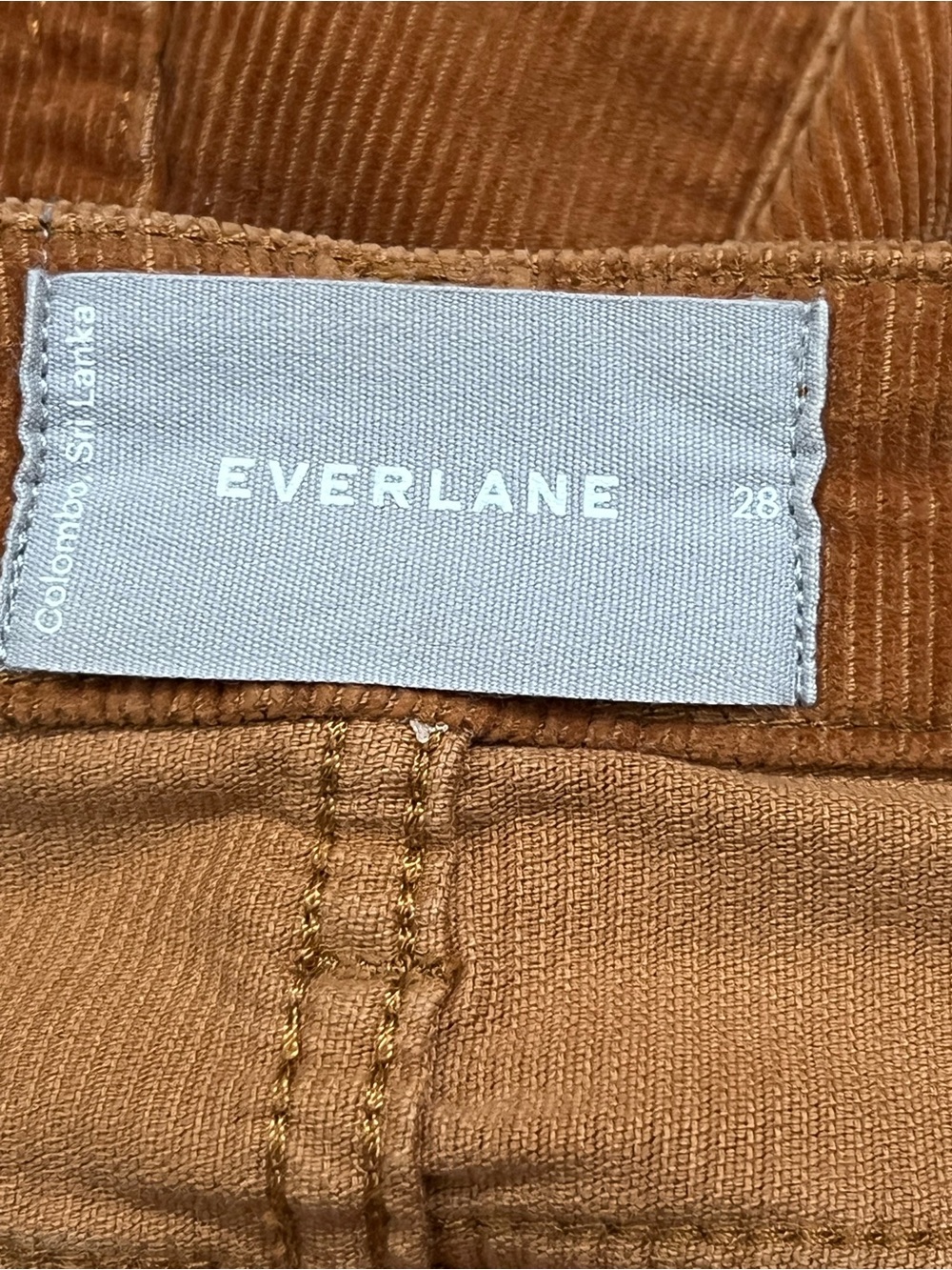Everlane Corduroy Button Front Skirt Size 28 - Picture 7 of 7